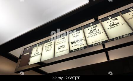 6 décembre 2024 itinéraire vers le centre de bus de Meitetsu près de la gare de Nagoya, ville de Nagoya, préfecture d'Aichi, Japon. Banque D'Images