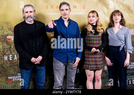 John Lynch, Jorge Dorado, Clara Galle und Katharine O Donnelly beim Photocall zur 3. Staffel der HBO Asia Serie The Head im Hotel Thompson. Madrid, 11.12.2024 *** John Lynch, Jorge Dorado, Clara Galle et Katharine O Donnelly lors de l'appel photo de la saison 3 de la série HBO Asia The Head à l'hôtel Thompson Madrid, 11 12 2024 Foto:xDyDxFotografosx/xFuturexImagex head 4209 Banque D'Images