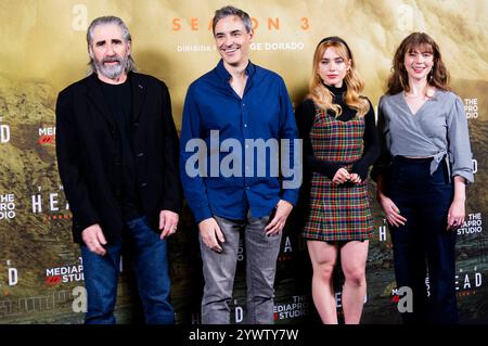 John Lynch, Jorge Dorado, Clara Galle und Katharine O Donnelly beim Photocall zur 3. Staffel der HBO Asia Serie The Head im Hotel Thompson. Madrid, 11.12.2024 *** John Lynch, Jorge Dorado, Clara Galle et Katharine O Donnelly lors de l'appel photo de la saison 3 de la série HBO Asia The Head à l'hôtel Thompson Madrid, 11 12 2024 Foto:xDyDxFotografosx/xFuturexImagex head 4210 Banque D'Images