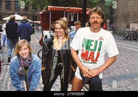 Copenhagen/ Denmark/15 May 1993/Historical Archive images ) les danois organisent pas de rassemblement de protestation pour le projet eu-massrichet danois compain agianst danish referdeum masstrichet journée de référence pour le projet eu le 18 mai 1993 dans la capitale danoise. (Photo. Francis Joseph Dean/Dean Pictures) (non destiné à un usage commercial) Banque D'Images