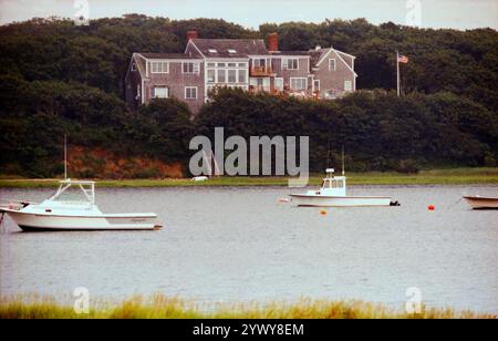 Bateaux sur un lac à Rhode Island, USA, cca. 1992 Banque D'Images