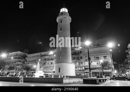 Alexandroupoli, Grèce - 20 février 2018 : le phare d'Alexandroupoli, la ville la plus à l'est de la Grèce, frontalière de la Turquie. La ville est située dans Banque D'Images