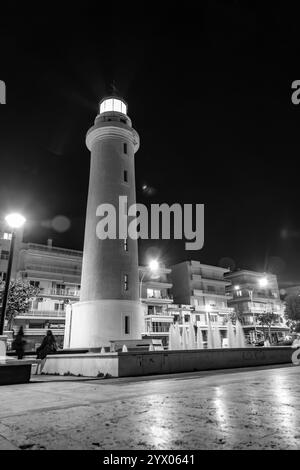 Alexandroupoli, Grèce - 20 février 2018 : le phare d'Alexandroupoli, la ville la plus à l'est de la Grèce, frontalière de la Turquie. La ville est située dans Banque D'Images