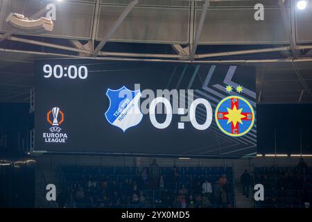 Fußball UEFA Europa League, saison 2024/25, 6. Spieltag : TSG Hoffenheim gegen Steaua Bucarest Banque D'Images