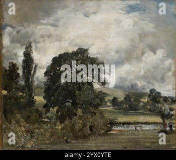 Constable - Water Meadows near Salisbury, 1820–1829, WA1855.585. Banque D'Images