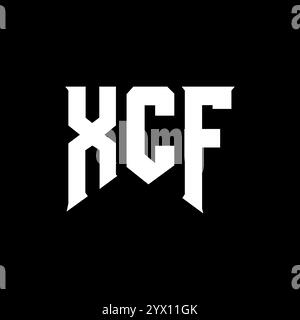 Conception de logo de lettre XCF pour la société de technologie. Logo XCF combinaison de couleurs noir et blanc. Logo XCF, vecteur XCF, design XCF, icône XCF, alph XCF Illustration de Vecteur