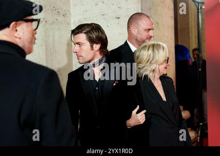 ROME, ITALIE - 12 DÉCEMBRE : Edoardo Purgatori et Lunetta Savino assistent à la première de Diamanti au Space Cinema Moderno le 12 décembre 2024 à Rome, Banque D'Images