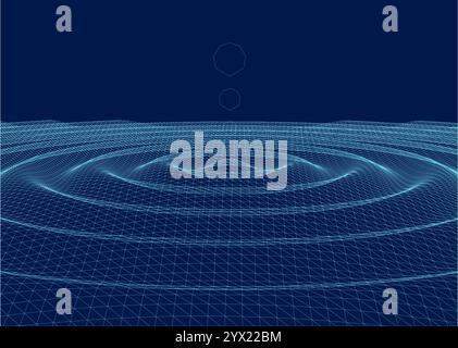 illustration vectorielle eau éclaboussure filaire. 3D.. Illustration vectorielle Illustration de Vecteur