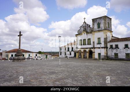 Sao Francisco Square dans la ville de Sao Cristovao, Sergipe, patrimoine mondial de l'UNESCO, Brésil. Banque D'Images