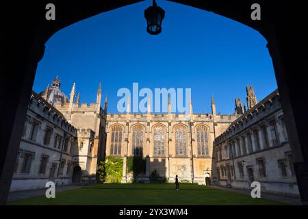 Plan arraché, de High Street, du quadrilatère principal du Queen's College, Oxford. En raison de son secret, c'est le meilleur que vous allez obtenir! Banque D'Images