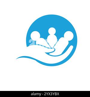 Des figures colorées forment un cercle célébrant l'unité et l'unité. Illustration de Vecteur