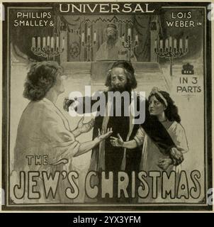 1913 le Noël juif, affiche de film, Universal Pictures ; édité par lois Weber et Phillips Smalley Banque D'Images