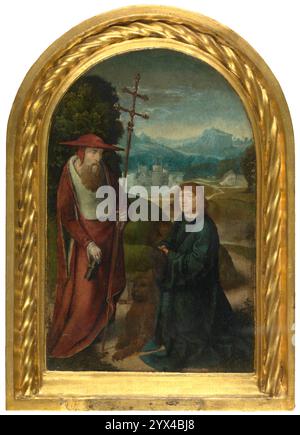 Saint Jérôme et donateur, 1500-1515. Banque D'Images