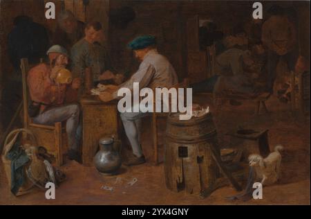 Joueurs de cartes et carousers, début du XVIIe siècle. Banque D'Images