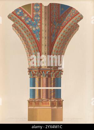 Pilier peint et côtes par Giotto dans l'église supérieure de Saint Francesco à assise, 1850. De "spécimens d'art ornemental sélectionnés parmi les meilleurs modèles des époques classiques. Illustré par Eighty plates. Lewis Gruner, auteur de décorations de fresques et de stucs d'églises, palais et villas en Italie au cours des XVe et XVIe siècles ; et du pavillon de sa Majesté dans les jardins du palais de Buckingham, etc. Etc. With descriptive Text by Emil Braun", [publié par Thomas McLean, Londres, 1850]. Banque D'Images