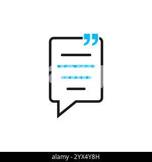 Élément de conception de logo d'icône de témoignage de feedback Illustration de Vecteur