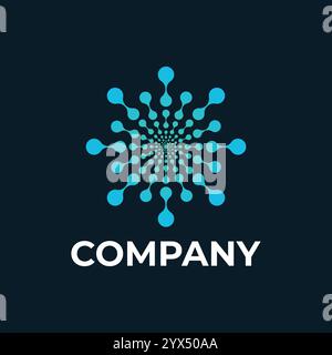 conception de logo abstrait avec concept de point créatif Illustration de Vecteur