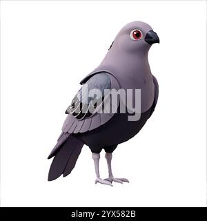 une illustration d'art vectoriel de pigeon d'oiseau sur fond blanc Illustration de Vecteur