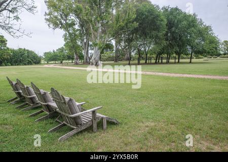 La Pampa, Argentine - 19 novembre 2024 : Estancia la Bamba de Areco, un ranch de chevaux traditionnel et un hôtel de luxe Banque D'Images