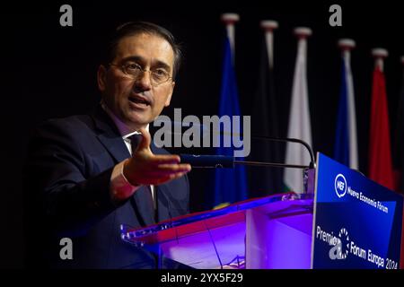 Madrid, Espagne. 13 décembre 2024. Lors de la cérémonie de remise du Prix Forum Europa 2024 à Roberta Metsola, Présidente du Parlement européen. Crédit : D. Canales Carvajal/Alamy Live News Banque D'Images