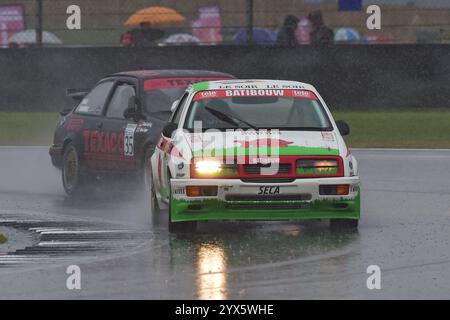 David Tomlin, Ford Sierra Cosworth RS500, Adrian flux Trophy pour MRL Historic Touring car Challenge initialement prévu pour cinquante minutes de course Banque D'Images