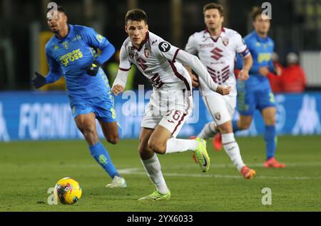 Empoli, Italie. 13 décembre 2024. Gvidas Gineitis de Turin pendant le match de football italien Enilive Serie A entre Empoli et Torino au stade Castellani, dans le nord de l'Italie, vendredi 13, 2024 - Sport - Football - (photo Michele Nucci crédit : LaPresse/Alamy Live News Banque D'Images