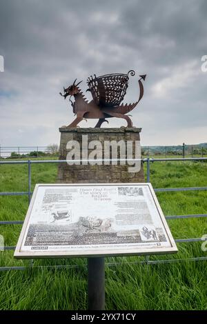 Le Bagillt Jubilee Beacon à Bettisfield Colliery historique 1872 zone minière près de Bagillt dans le Flintshire à côté de la rivière Dee estuaire nord du pays de Galles Banque D'Images