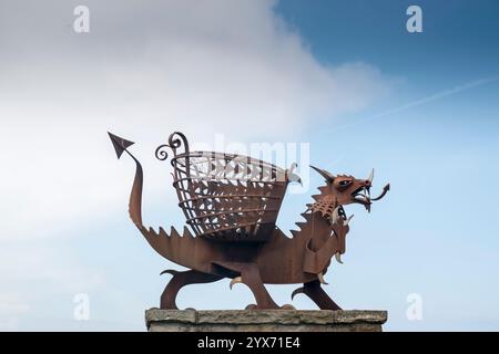 Le Bagillt Jubilee Beacon à Bettisfield Colliery historique 1872 zone minière près de Bagillt dans le Flintshire à côté de la rivière Dee estuaire nord du pays de Galles Banque D'Images