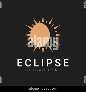 inspiration de conception de modèle de logo eclipse Illustration de Vecteur