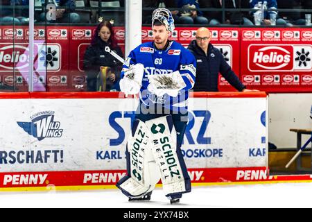 Joacim Eriksson (60, Goalie, Schwenninger Wild Wings) GER, Schwenninger Wild Wings vs Löwen Frankfurt, Eishockey, DEB, DEL, saison 2024/25, Spieltag 25, 13.12.2024, Foto : Eibner-Pressefoto/Florian Wolf Banque D'Images