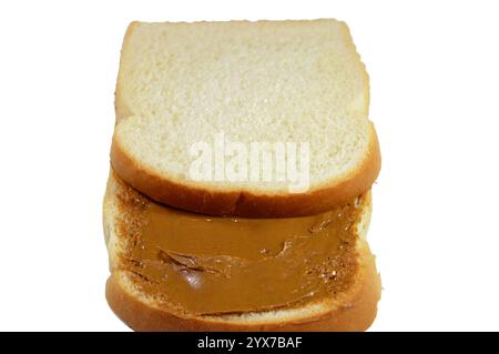Un pain grillé normal avec biscuits à tartiner au beurre, biscuit à tartiner caramélisé, pâte à tartiner lisse avec une texture riche crémeuse pour les crêpes, brownies, tous les Banque D'Images