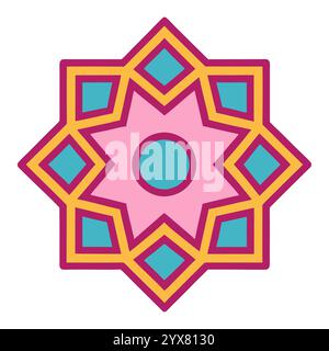 Motif islamique - conceptions géométriques, ornementales et sans couture de haute qualité pour l'art, l'architecture et la décoration intérieure Illustration de Vecteur