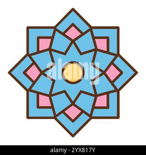 Motif islamique - conceptions géométriques, ornementales et sans couture de haute qualité pour l'art, l'architecture et la décoration intérieure Illustration de Vecteur