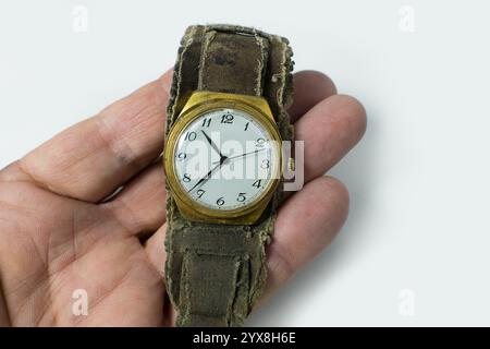 Old vintage wrist watch from Czechoslovakia Banque D'Images