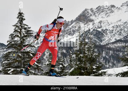 Hochfilzen, Autriche. 14 décembre 2024. HOCHFILZEN, AUTRICHE - 14 DÉCEMBRE : la polonaise Kamila Zuk participe à la compétition Pursuit Women à la Coupe du monde BMW IBU Biathlon Hochfilzen au stade de biathlon le 14 décembre 2024 à Hochfilzen, Autriche.241214 SEPA 24 422 - 20241214 PD6942 crédit : APA-PictureDesk/Alamy Live News Banque D'Images