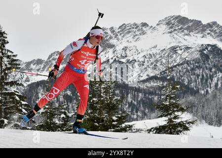 Hochfilzen, Autriche. 14 décembre 2024. HOCHFILZEN, AUTRICHE - 14 DÉCEMBRE : la polonaise Kamila Zuk participe à la compétition Pursuit Women à la Coupe du monde BMW IBU Biathlon Hochfilzen au stade de biathlon le 14 décembre 2024 à Hochfilzen, Autriche.241214 SEPA 24 423 - 20241214 PD6940 crédit : APA-PictureDesk/Alamy Live News Banque D'Images