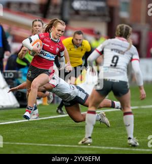 Gloucester, Royaume-Uni, 14 déc. 2024 Mia Venner de Gloucester Hartpury lors de la Premiership Womens Rugby Gloucester Hartpury v Saracens at Kingsholm Stadium Gloucester Royaume-Uni le 14 décembre 2024 Graham Glendinning / Alamy Live News Banque D'Images