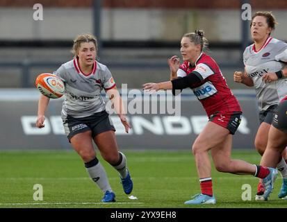 Gloucester, Royaume-Uni, 14 déc. 2024 Natasha Hunt de Gloucester Hartpury pendant le premier rugby Womens Gloucester Hartpury v Saracens at Kingsholm Stadium Gloucester Royaume-Uni le 14 décembre 2024 Graham Glendinning / Alamy Live News Banque D'Images