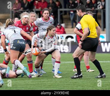 Gloucester, Royaume-Uni, 14 déc. 2024 Ella Wyrwas des Saracens lors de la Premiership Womens Rugby Gloucester Hartpury v Saracens au Kingsholm Stadium Gloucester Royaume-Uni le 14 décembre 2024 Graham Glendinning / Alamy Live News Banque D'Images