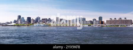 Ville de Montréal vue panoramique de jour en bord de mer, Québec, Canada. Ville de Montréal, Québec, Canada 2017. Banque D'Images