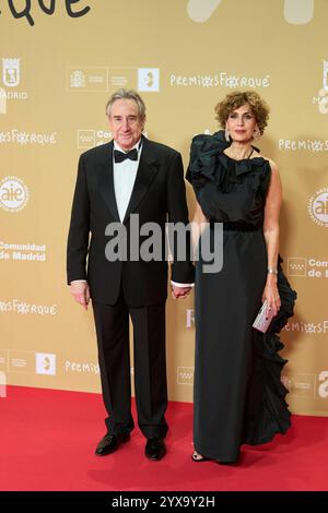 14 décembre 2024, Madrid, Madrid, Espagne : Juanjo Puigcorbe, Lola Marceli assiste à la 30e cérémonie des Prix Jose Maria Forque - tapis rouge au Palacio Municipal IFEMA le 14 décembre 2024 à Madrid, Espagne (crédit image : © Jack Abuin/ZUMA Press Wire) USAGE ÉDITORIAL SEULEMENT! Non destiné à UN USAGE commercial ! Banque D'Images