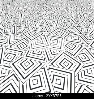 Motif géométrique abstrait. Arrière-plan vectoriel. Ornement blanc et noir. Motif graphique moderne. Motif graphique simple en treillis Illustration de Vecteur