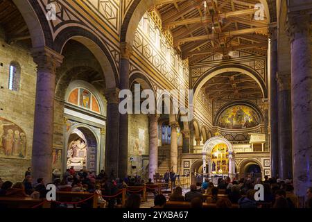 Florence, Italie, 6 janvier 2024 : San Miniato al Monte. Florence Banque D'Images