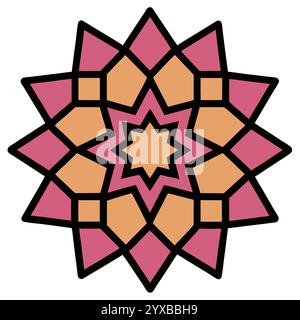 Motif islamique - conceptions géométriques, ornementales et sans couture de haute qualité pour l'art, l'architecture et la décoration intérieure, couverture de livre islamique. Illustration de Vecteur