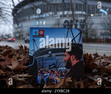 Programme du jour du match d'aujourd'hui pendant le match de premier League Manchester City vs Manchester United à l'Etihad Stadium, Manchester, Royaume-Uni, 15 décembre 2024 (photo de Mark Cosgrove/News images) Banque D'Images