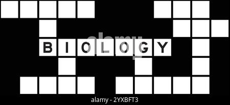 Lettre de l'alphabet en biologie de mot sur fond de puzzle de mots croisés Illustration de Vecteur