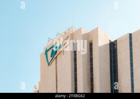 Eilat, Israël- 1er novembre 2024 : vue extérieure du bâtiment de l'hôtel de luxe Dan Eilat Banque D'Images