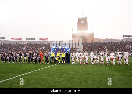 Bologne, Italie. 15 décembre 2024. Alignement lors du match Serie A Enilive 2024/2025 entre Bologne et Fiorentina - Serie A Enilive au stade Renato DallÕAra - Sport, Football - Bologne, Italie - dimanche 15 décembre 2024 (photo Massimo Paolone/LaPresse) crédit : LaPresse/Alamy Live News Banque D'Images