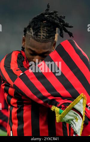 Milan, Italie. 15 décembre 2024. Rafael Leao d'AC Milan lors du match de football Serie A entre Milan et Gênes au stade San Siro de Milan, Italie du Nord - dimanche 15 décembre 2024. Sport - Soccer . (Photo de Spada/LaPresse) crédit : LaPresse/Alamy Live News Banque D'Images