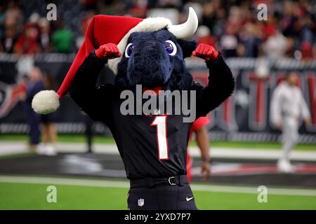 Houston, Texas, États-Unis. 15 décembre 2024. La mascotte Toro des Texans de Houston après la victoire de Houston 20-12 contre les Dolphins de Miami au NRG Stadium de Houston, Texas, le 15 décembre 2024. Crédit : ZUMA Press, Inc/Alamy Live News Banque D'Images